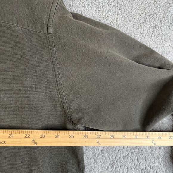 Vintage LL Bean Shirt Jacket Mens XLT Green Corduroy Button Shacket Flap Pockets - Picture 6 of 7